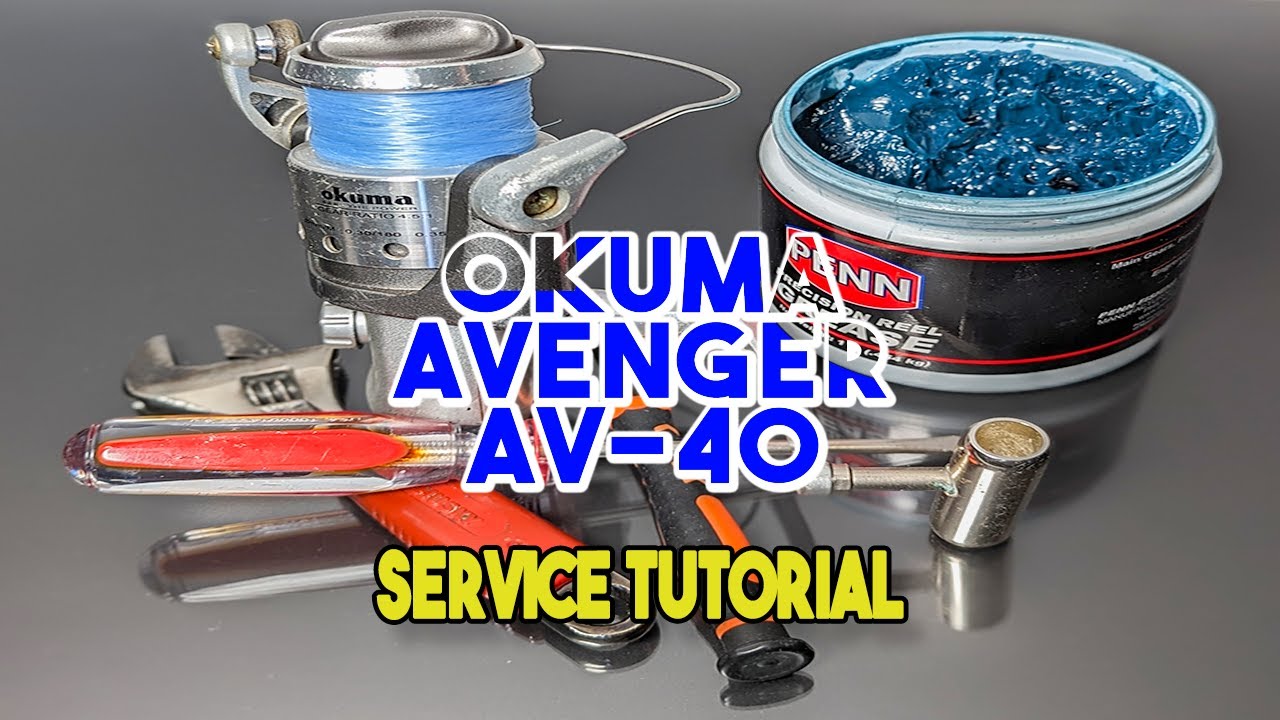 Okuma Avenger AV40 - How To Take Apart, Service And Reassemble. Fishing Reel Repair