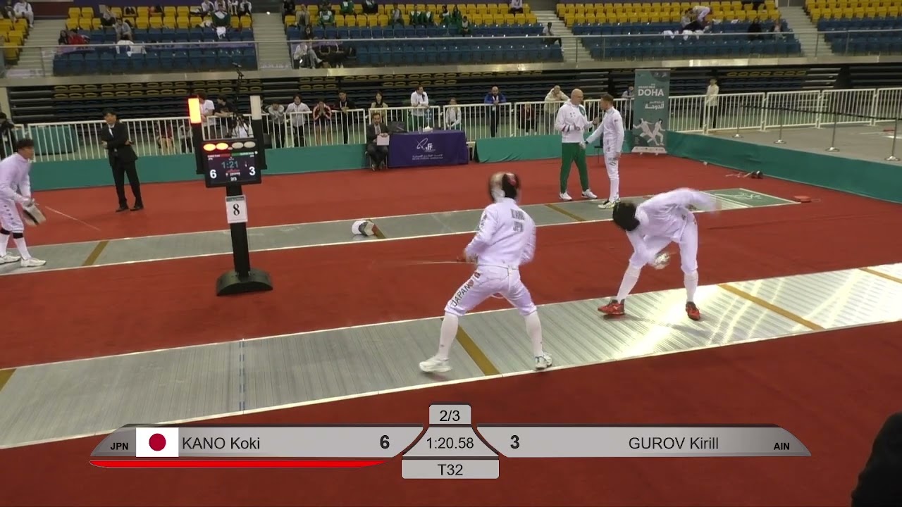 2025 387 T32 16 M E Individual Doha QAT GP 8 GUROV AIN vs KANO JPN