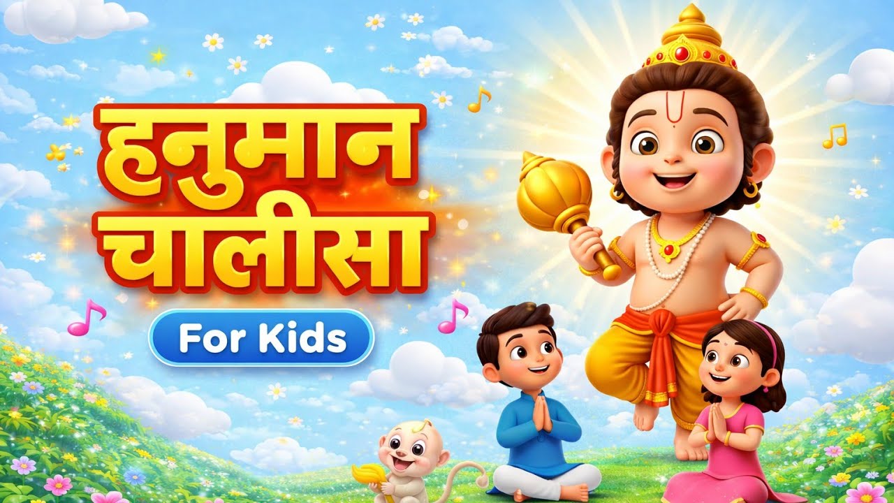 Hanuman Chalisa for Kids 🐒 | Easy & Musical Version | NusooKids Hindi Rhymes
