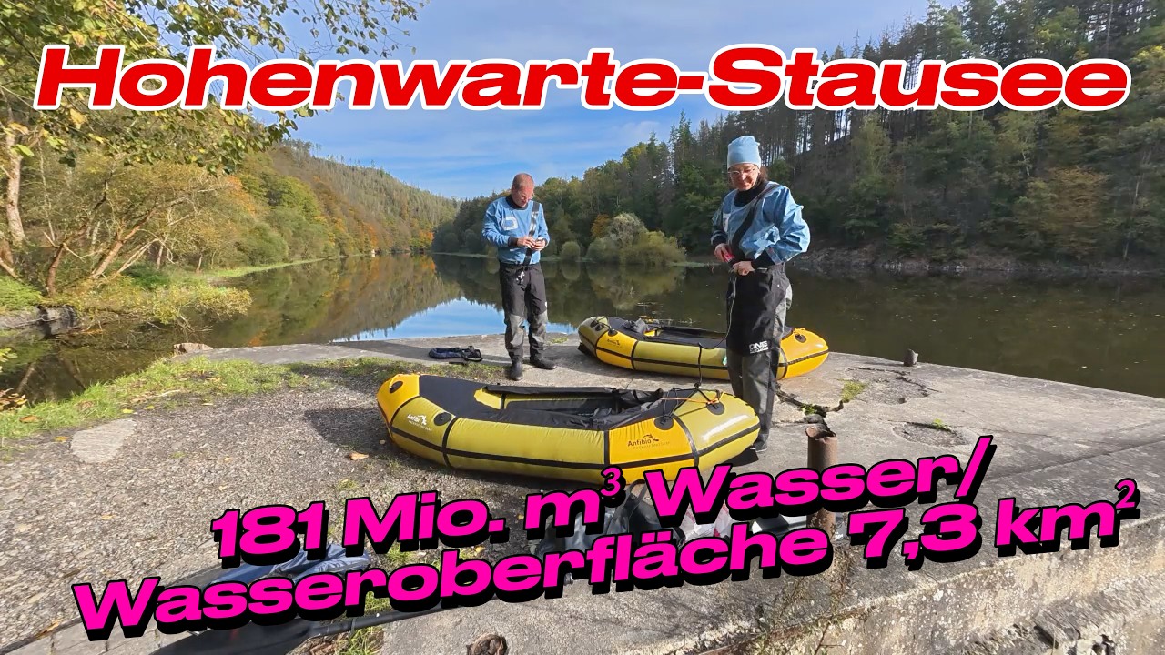 Hohenwarte Stausee, viertgrößter Deutschlands /181 Mio. m³/Ziegenrück - Linkenmühle im Packraft