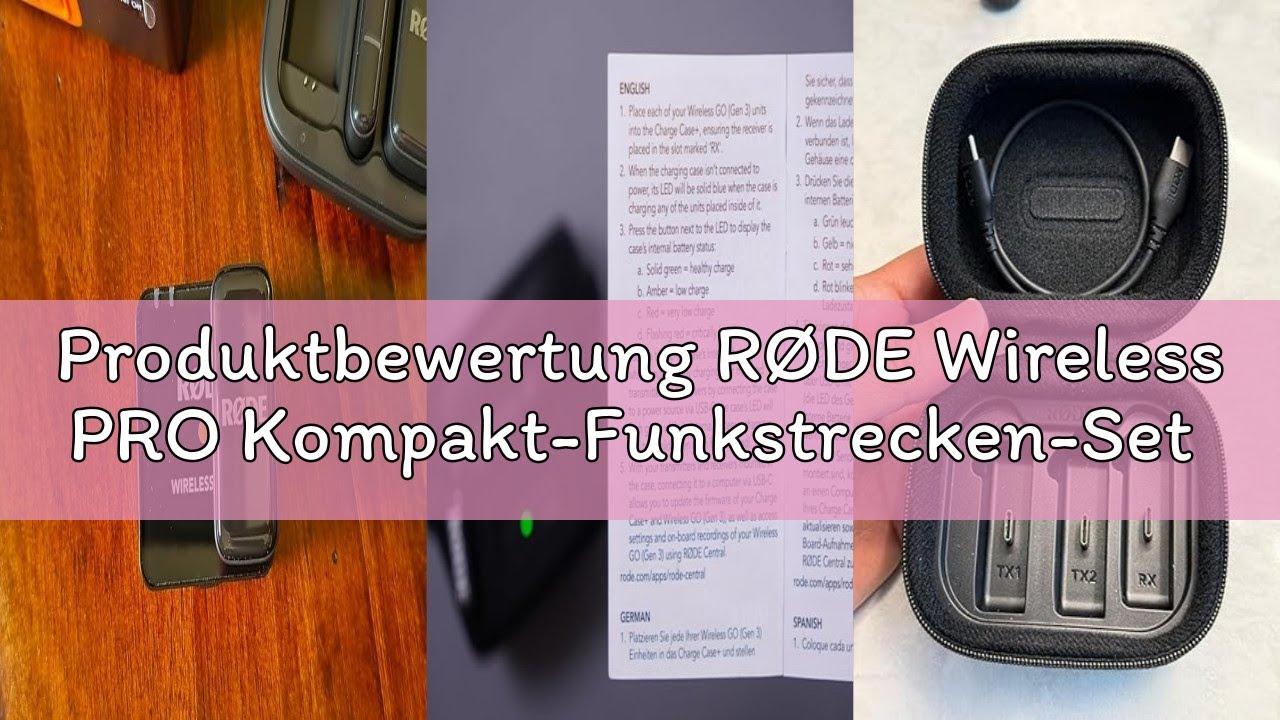 Produktbewertung RØDE Wireless PRO Kompakt-Funkstrecken-Set mit Timecode, 32-Bit Float On-Board-Aufn