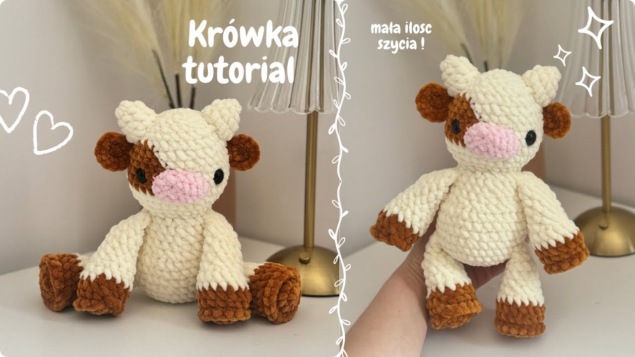 TUTORIAL na Krówkę na szydełku 🐮 | Mała ilość szycia !! Szydełkowe tutoriale 🧶
