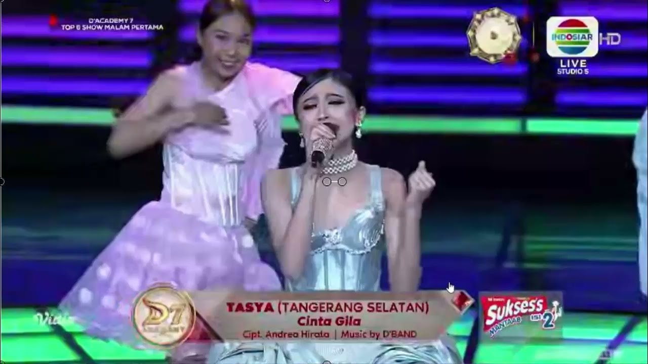Meledak! Tasya Bawakan “Cinta Gila” all SO | D’academy 7 TOP 6 Show Malam Pertama