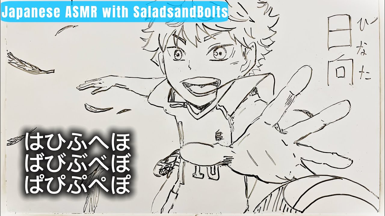 【はひふへほ】 Hiragana 6 - Japanese ASMR with Saladsandbolts