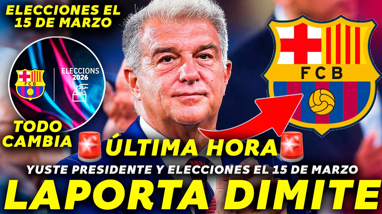 🚨 TERREMOTO EN EL FC BARCELONA: DIMITE LAPORTA Y YUSTE ASUME EL PODER 🚨