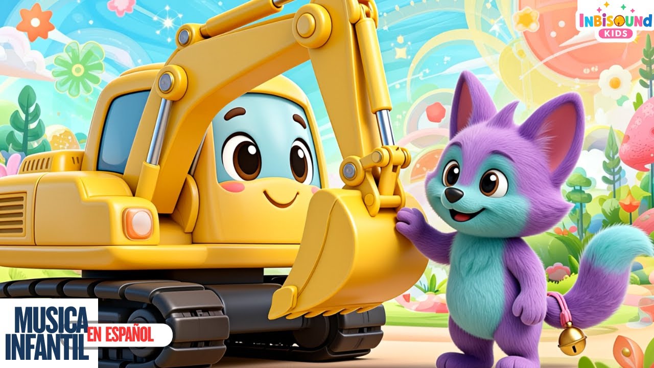 Bibi la excavadora curiosa 🚜 | Canción infantil de construcción con Nuni