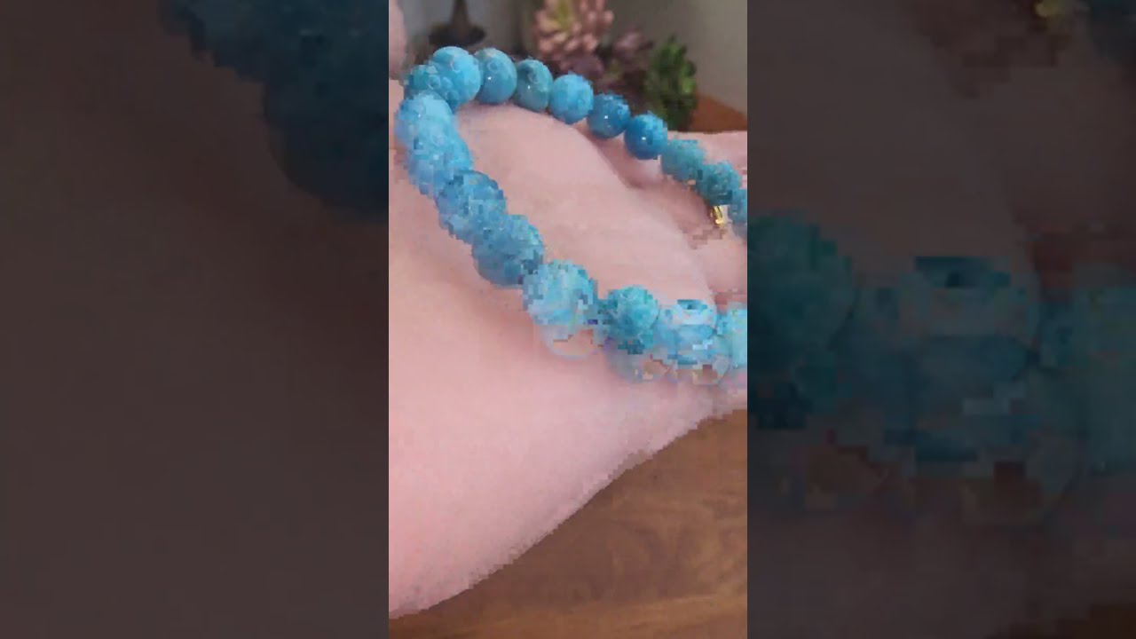 Back in stock!!! Lighter Blue Apatite 8mm crystal bracelets!