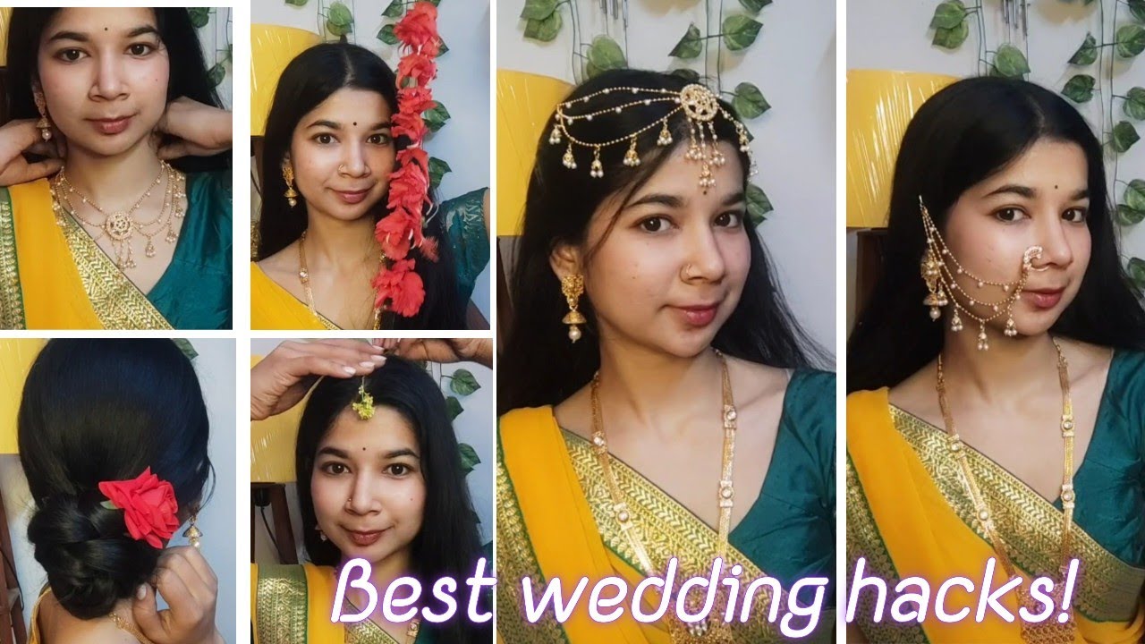 Best Wedding Hacks You Must Try ✨ Trending Jewelry Hack🥀 Quick Hairstyle 😱 #trending #wedding #hack