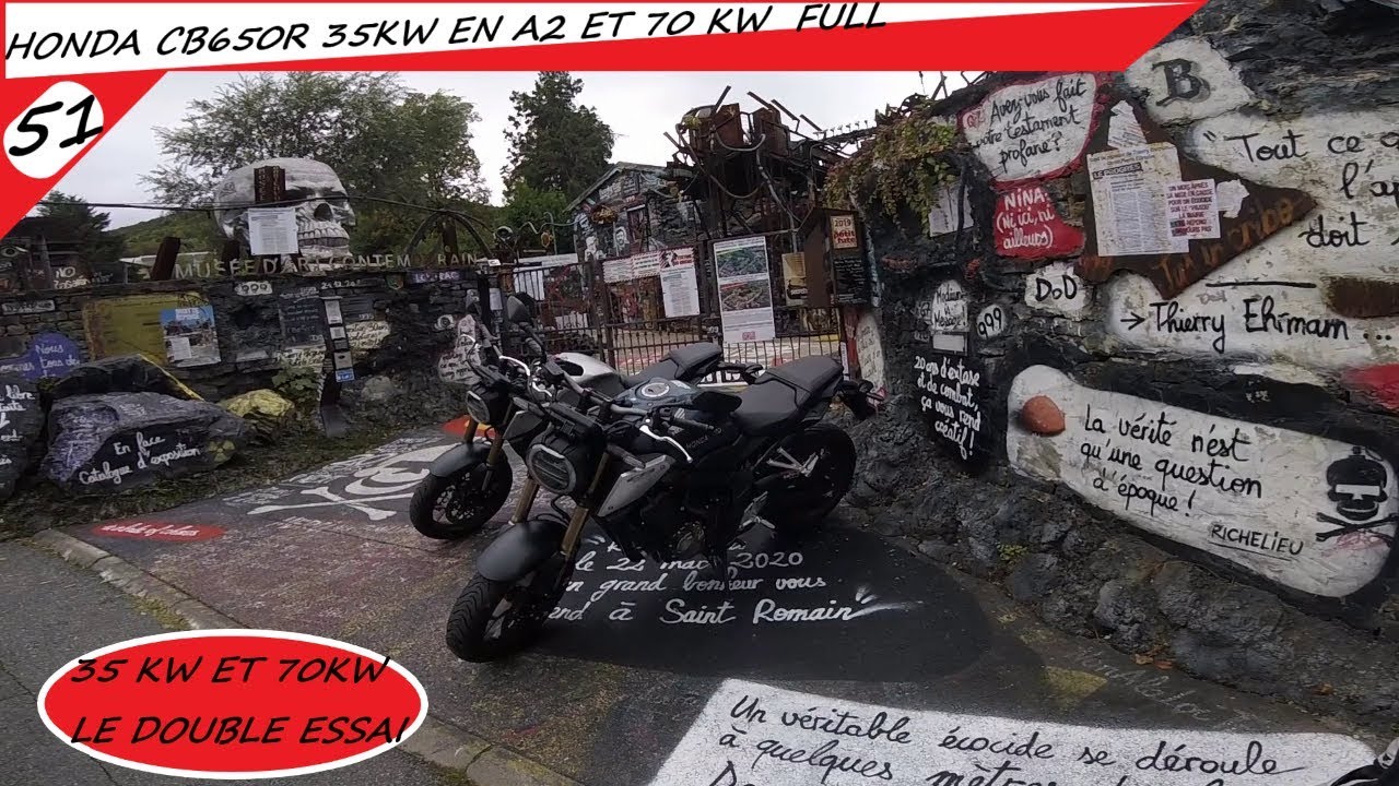 DOUBLE ESSAI HONDA CB650R NEO/SPORT/CAFE 35KW ET 70 KW