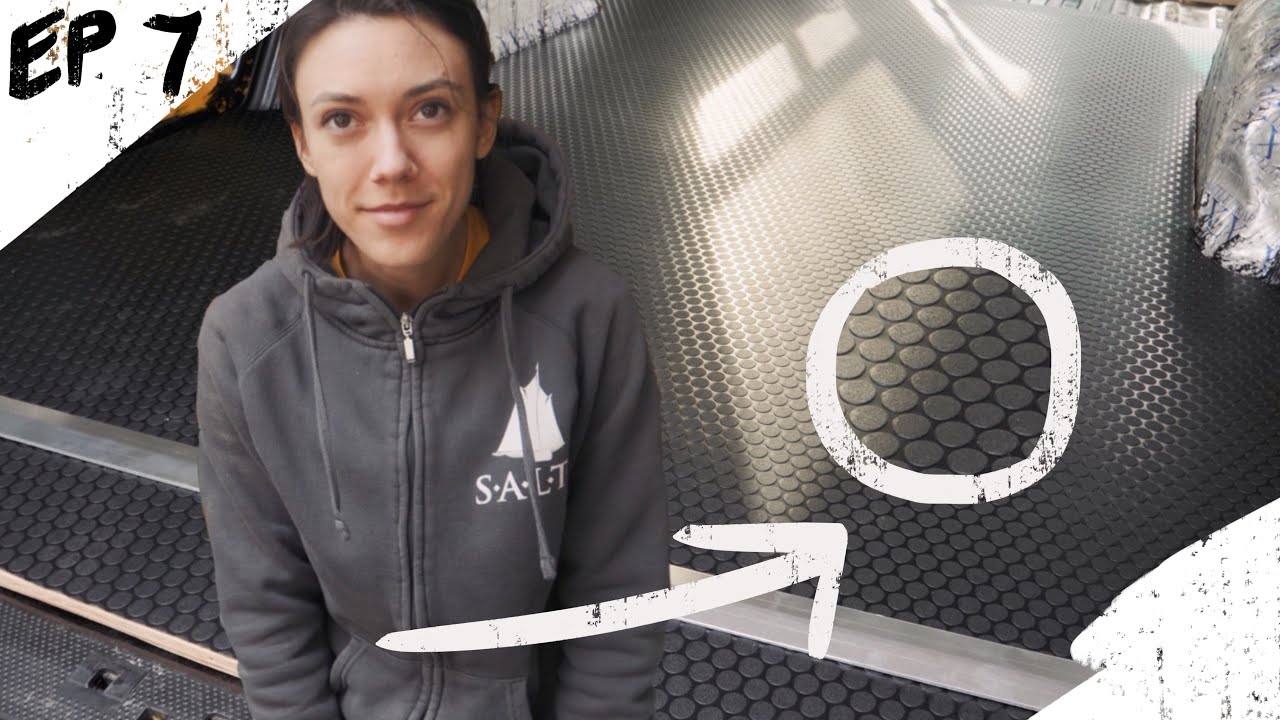 Epic Coin Grip Flooring in our Sprinter Van Conversion