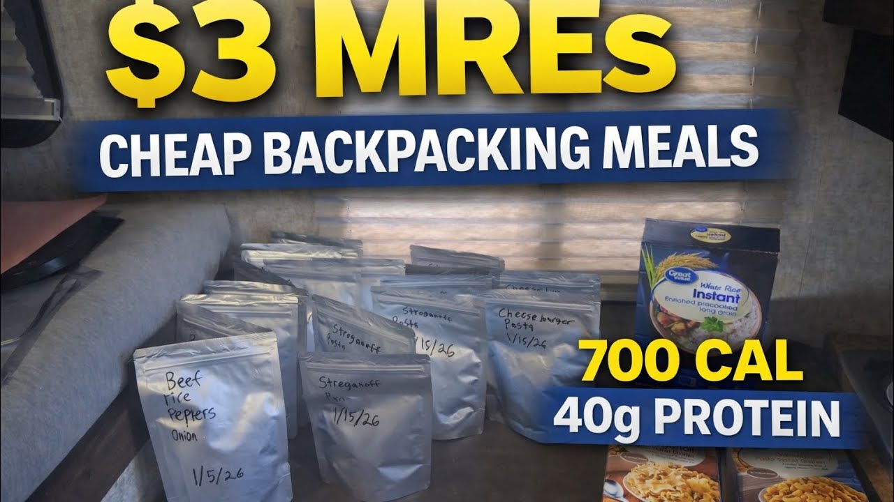 $3 DIY Backpacking MREs (700 Calories, 40g Protein)