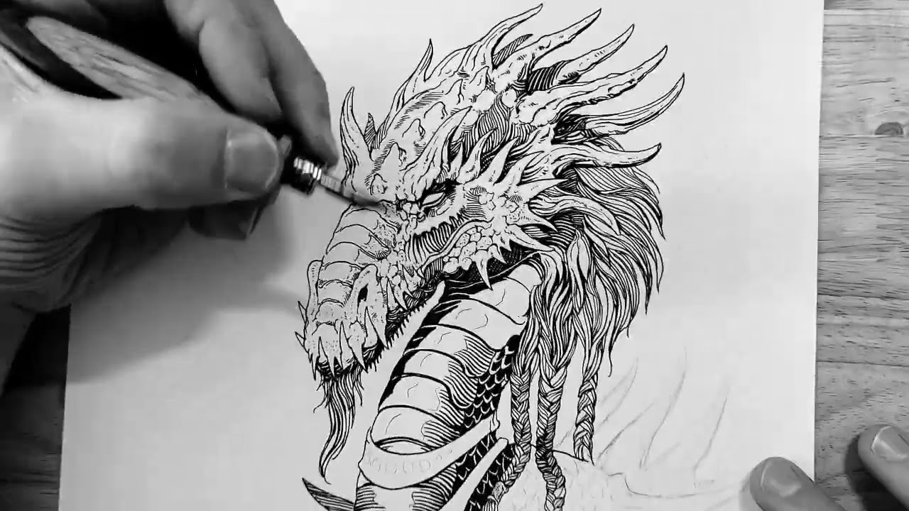 Dragon King - inking & discussion