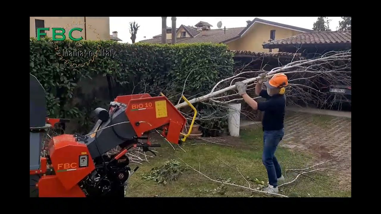 Chipper FBC model: BIO 10 14AE DU shredding Betulla Birch