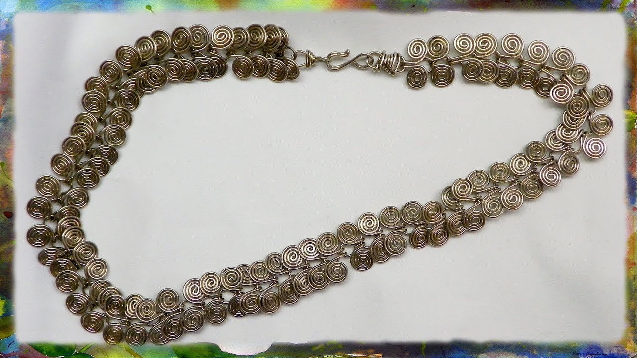 How to Make A Silver Wire Necklace, Egyptian Link Part 2
