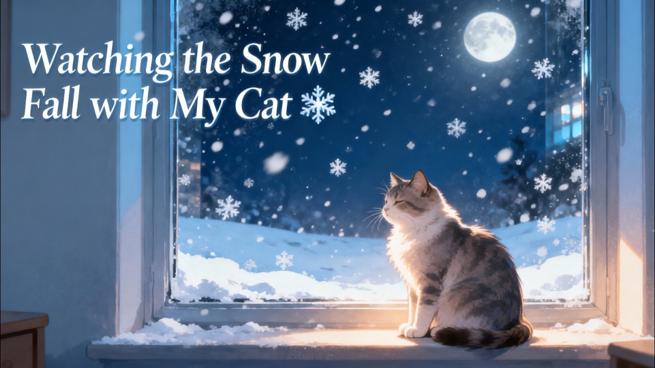 Watching the Snow Fall with My Cat ❄️@Aurazen lofi