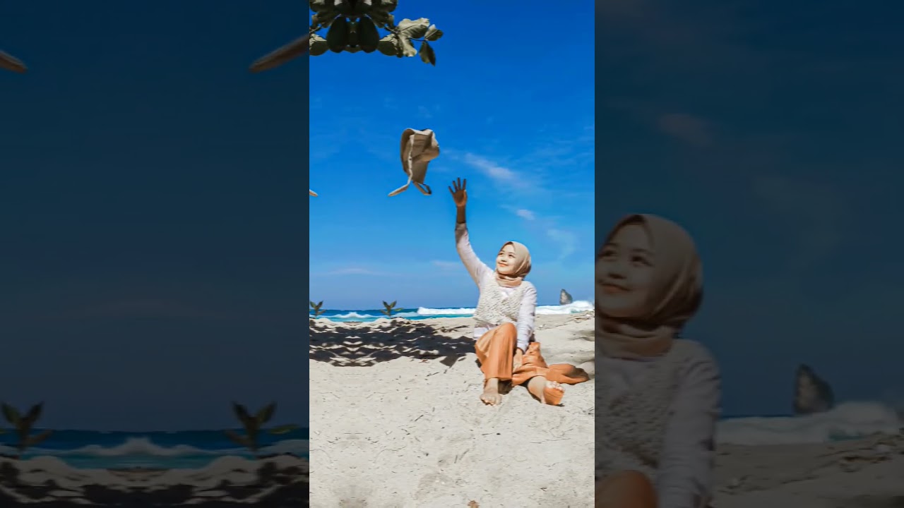 Ide pose foto di Pantai ✨ #foto #pantai
