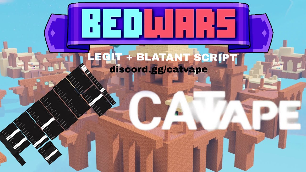 using the best roblox bedwars script (CATVAPE)