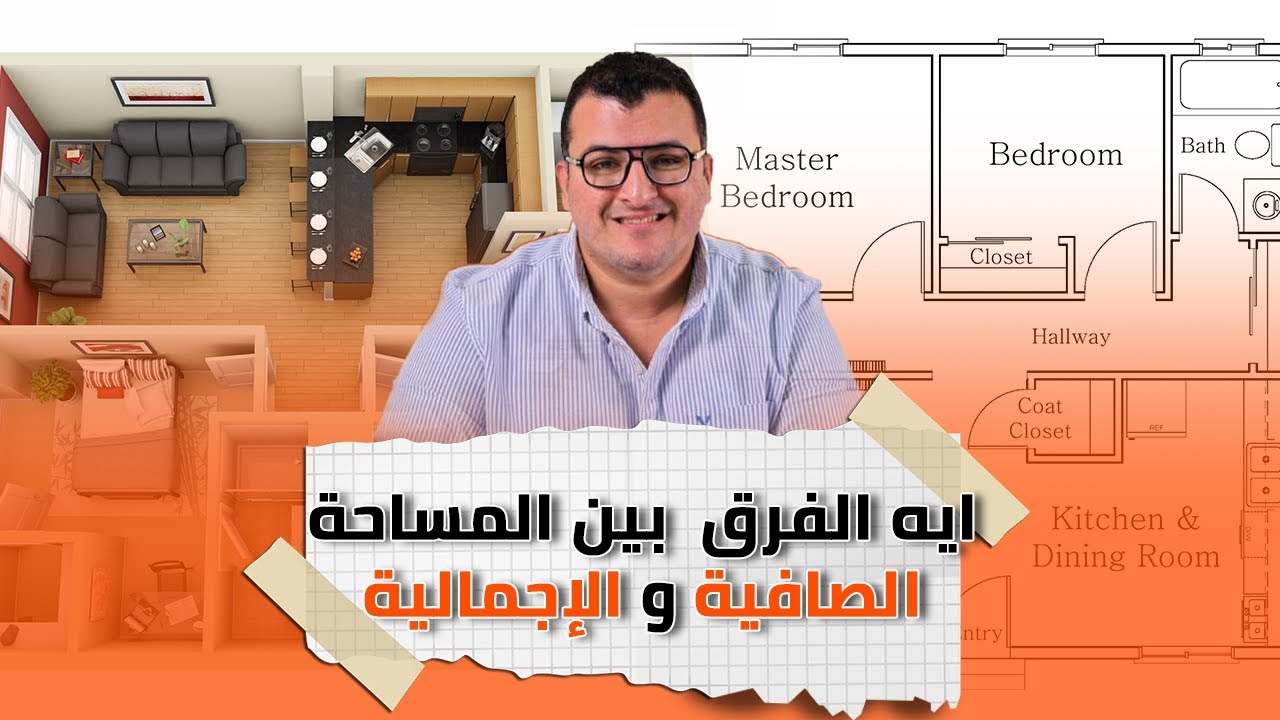 ايه ما بين الفرق بين مساحة الوحدة العقارية الصافية والإجمالية ؟