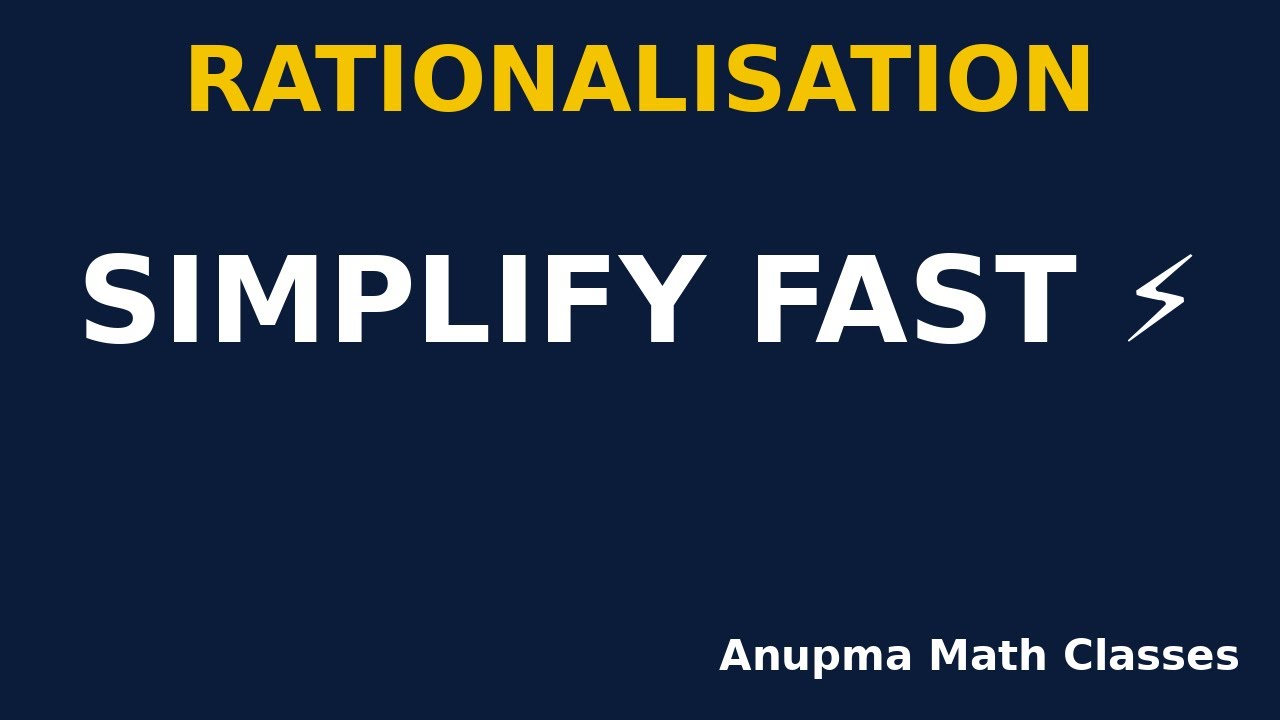 Math is easy | Easy Tricks of Rationalisation |Paisa Basul full video |