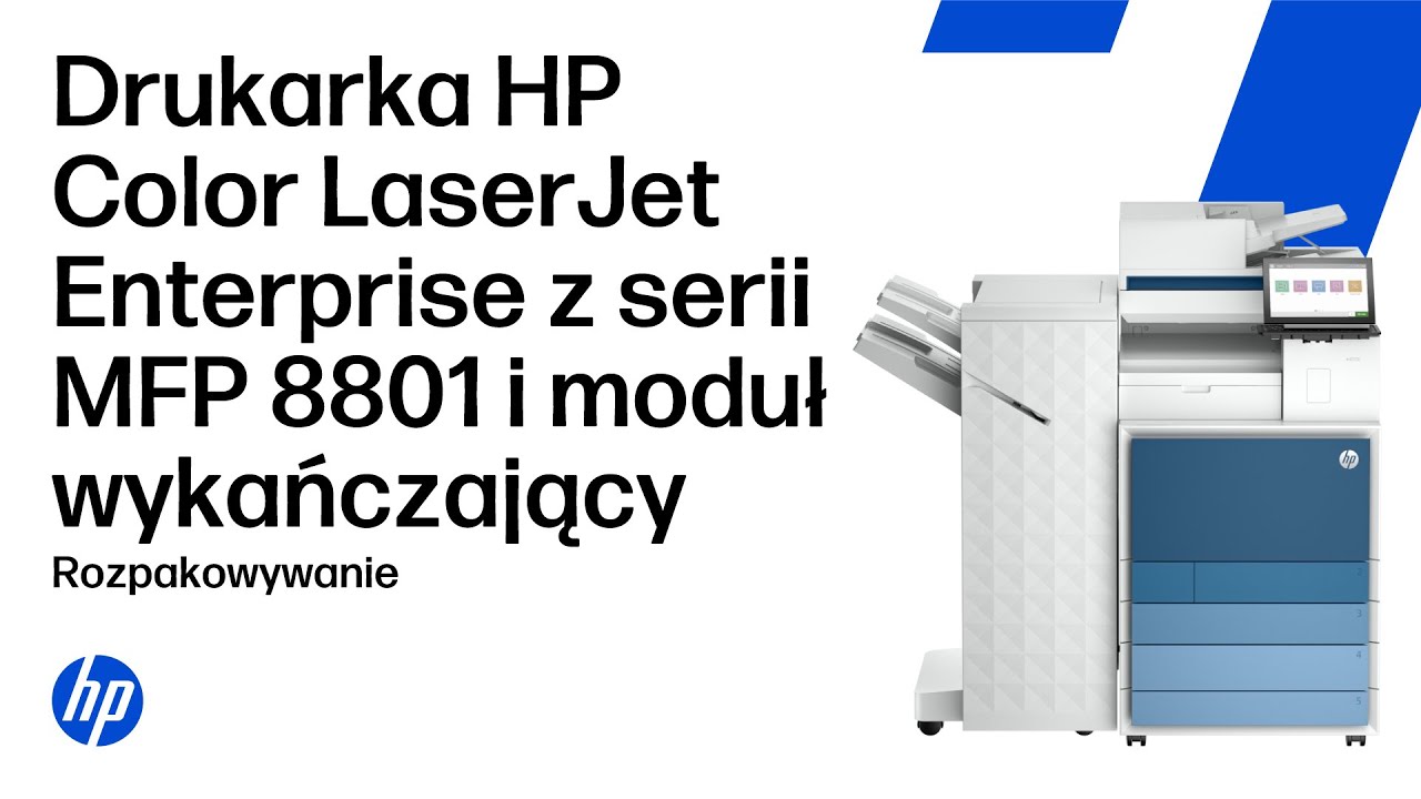 Rozpakowywanie i konfiguracja | HP Color LaserJet Enterprise MFP 8801 i moduł wyk. | HP Support