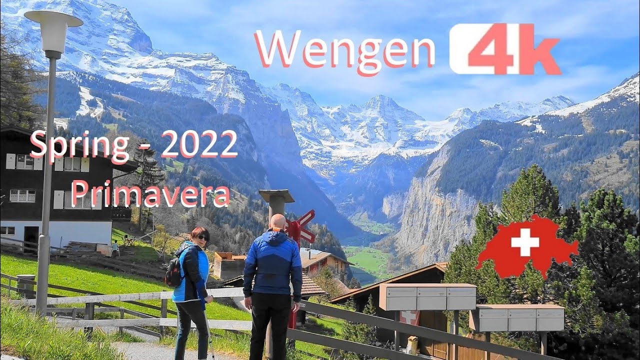🇨🇭 SWITZERLAND - WENGEN - PART 5 - LAUTERBRUNNEN -Walking Tour beautiful villa -hermosos pueblos- 4k