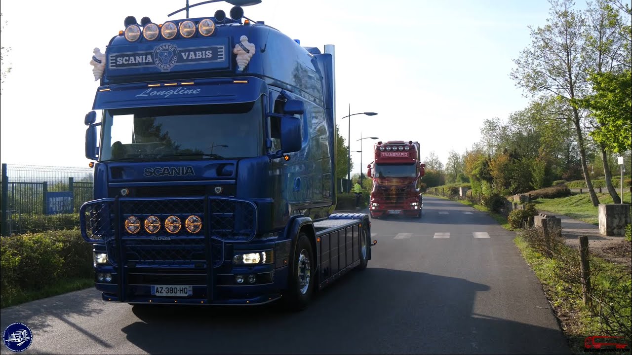 L'arrivée des camions au 4e Salon Champenois du Poids Lourd - Epernay 2024