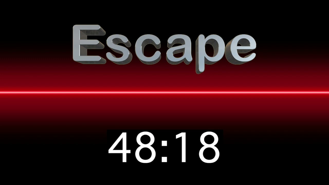 One hour countdown timer for escape rooms