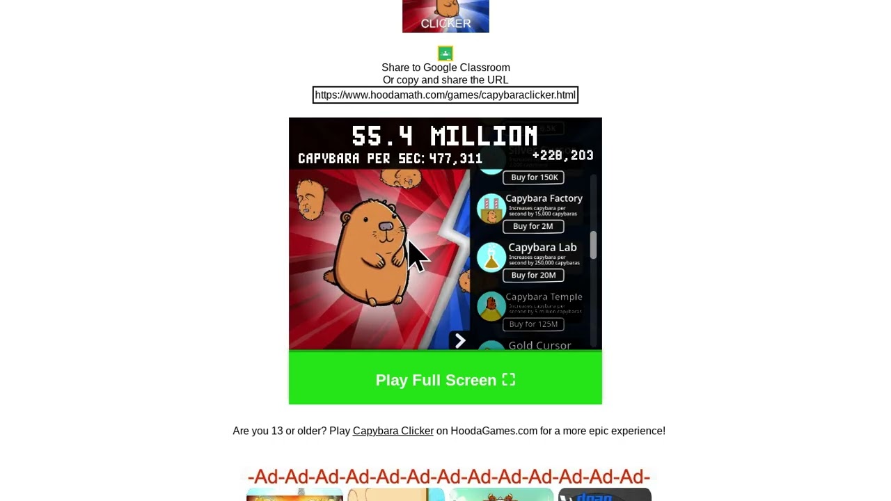 Beating Capybara Clicker