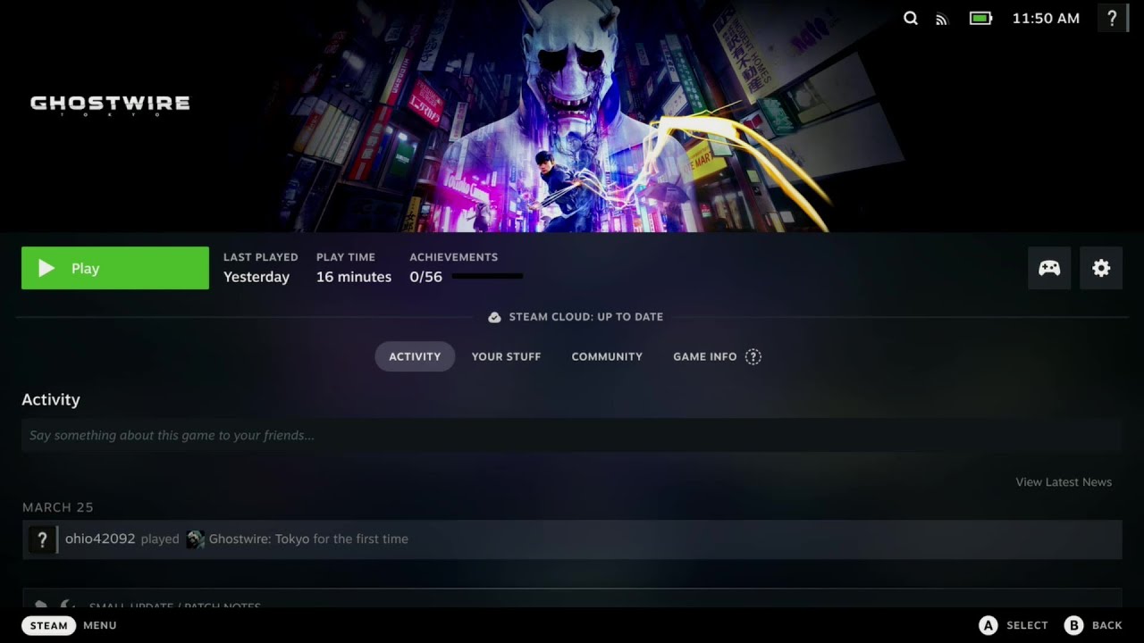 10 mins of Ghostwire Tokyo  gameplay on Steam Deck
