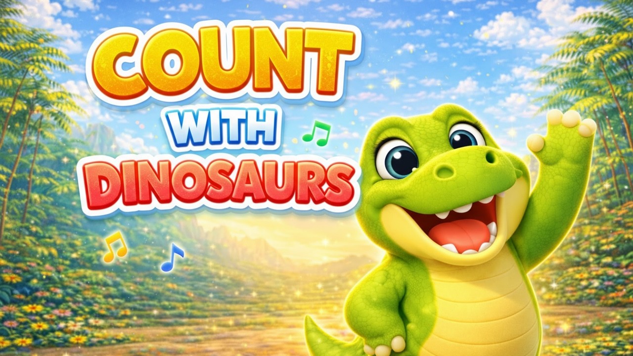 Count with Dinosaurs 1–20 🦖 | Learn Numbers for Kids | Fun Nursery Rhymes & Counting Song