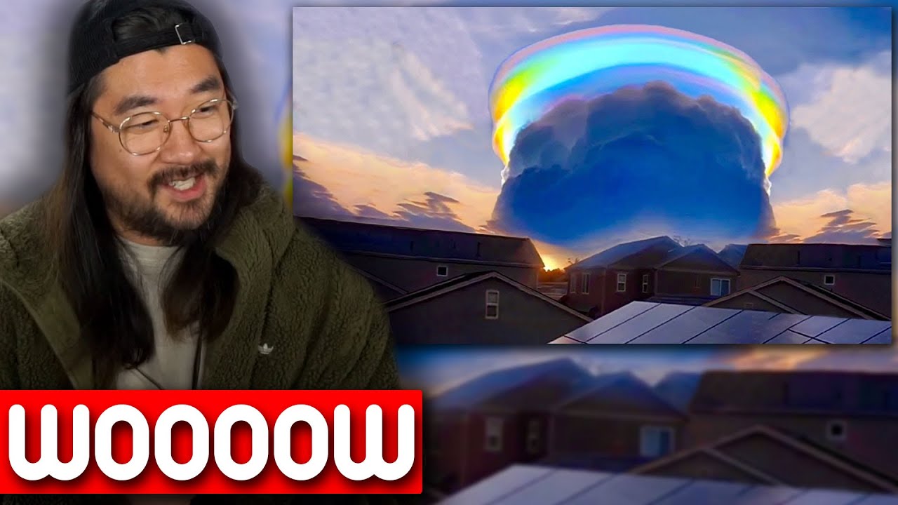 Unglaubliche Regenbogenwolke in China