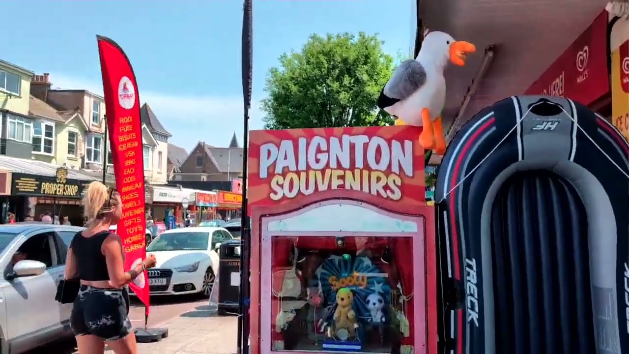 Walking The High Street In Paignton, Devon