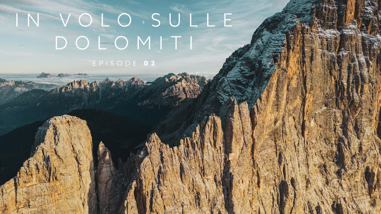 In volo sulle DOLOMITI   Tramonto da Cima Coldai sulle torri del Civetta