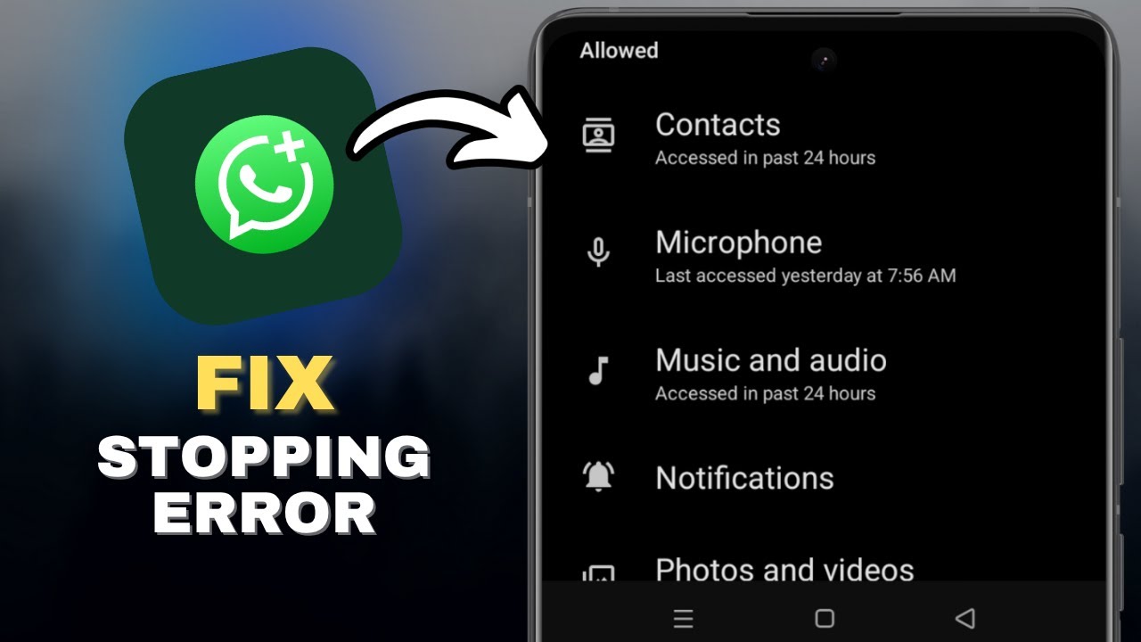 Fix WhatsApp Keeps Stopping Error in SECONDS!