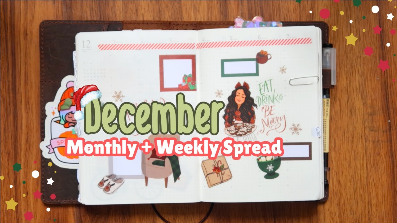 Plan With Me for December 🎄 Monthly & Weekly Spread #plannerlayout 