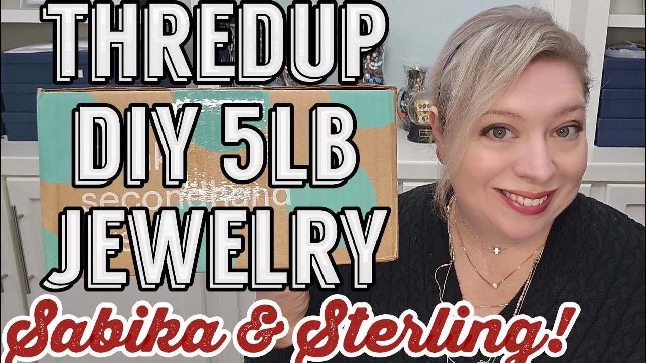SABIKA ❤️ 925 STERLING SILVER ❤️ Thredup DIY 5lb Jewelry Jar Rescue Box Unboxing! #jewelryjar