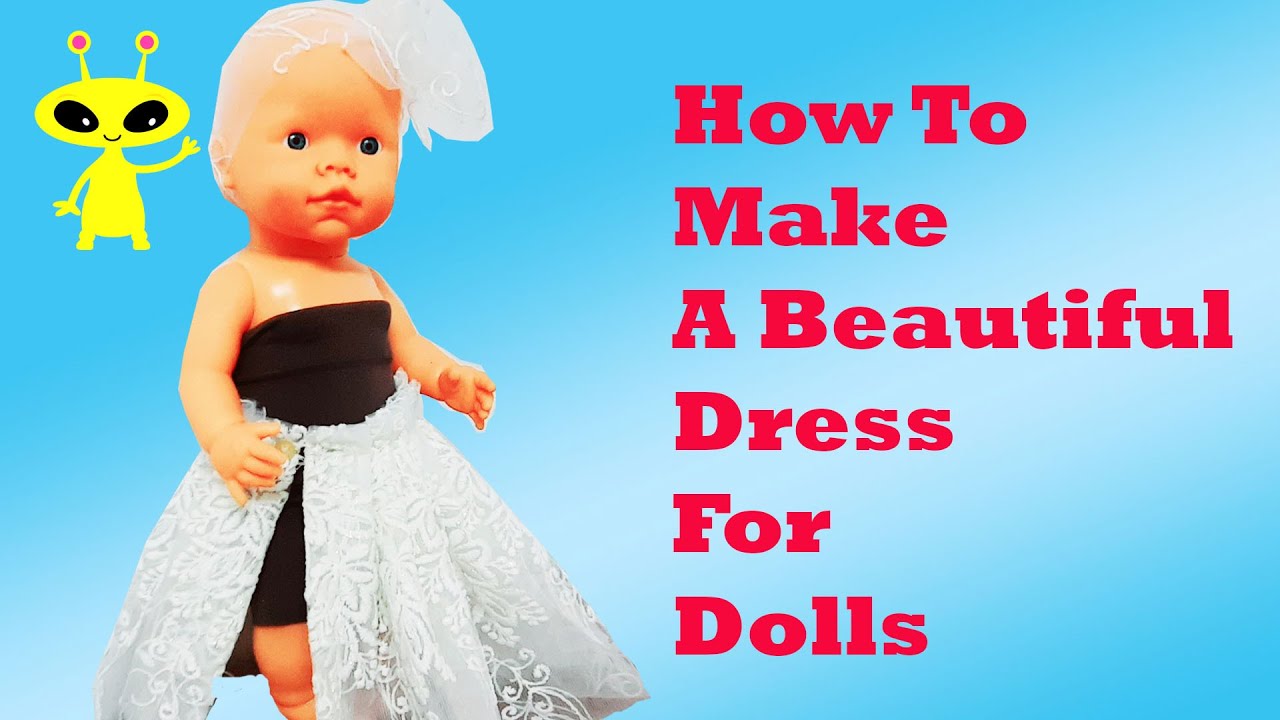 👗 DIY NEW Clothes Cute Dress For Baby Dolls Tutorial Toddler Girls