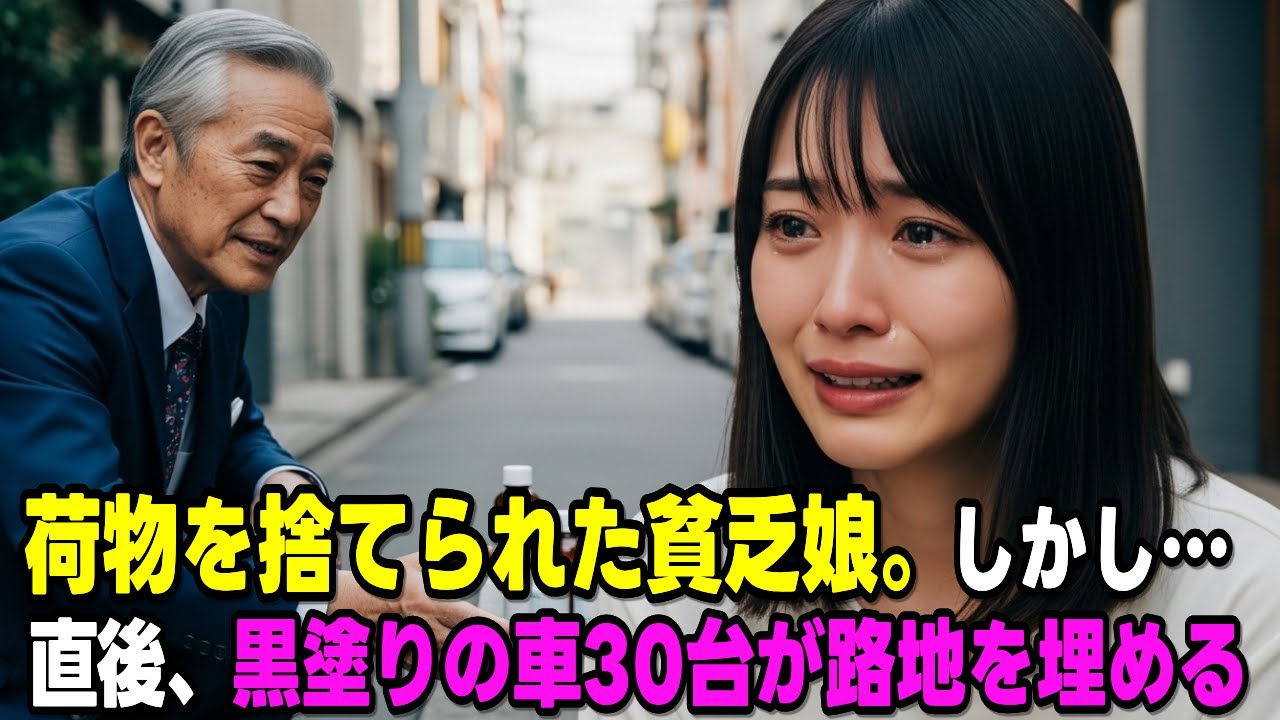 「貧乏人は失せろｗ」と22歳娘の荷物を捨てた地上げ屋→直後、黒塗りの高級車30台が路地を埋め尽くし絶句ｗ【感動する話/朗読】
