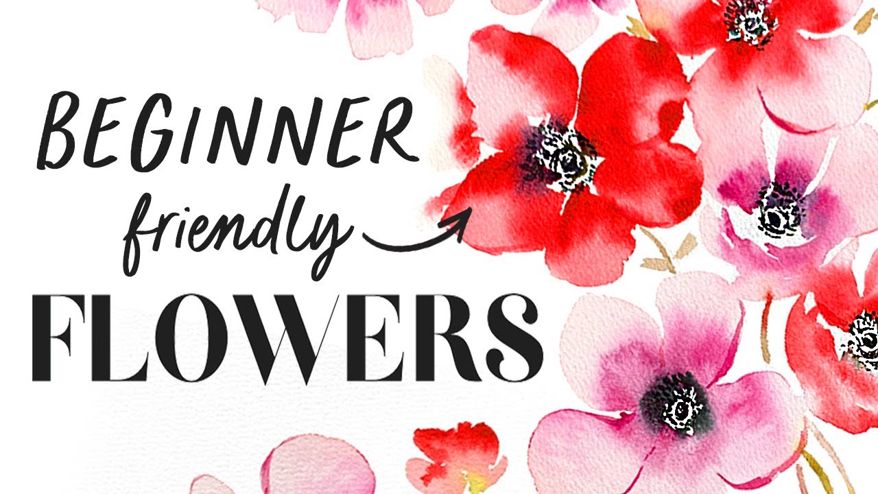 The EASIEST watercolor flowers to paint 🌸 Tutorial