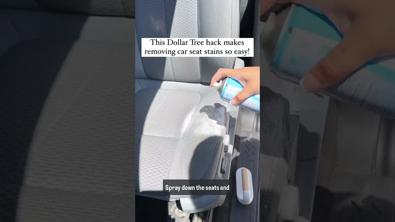 This Dollar Tree hack makes removing car seat stains so easy! #cleaninghacks #dollartreefinds