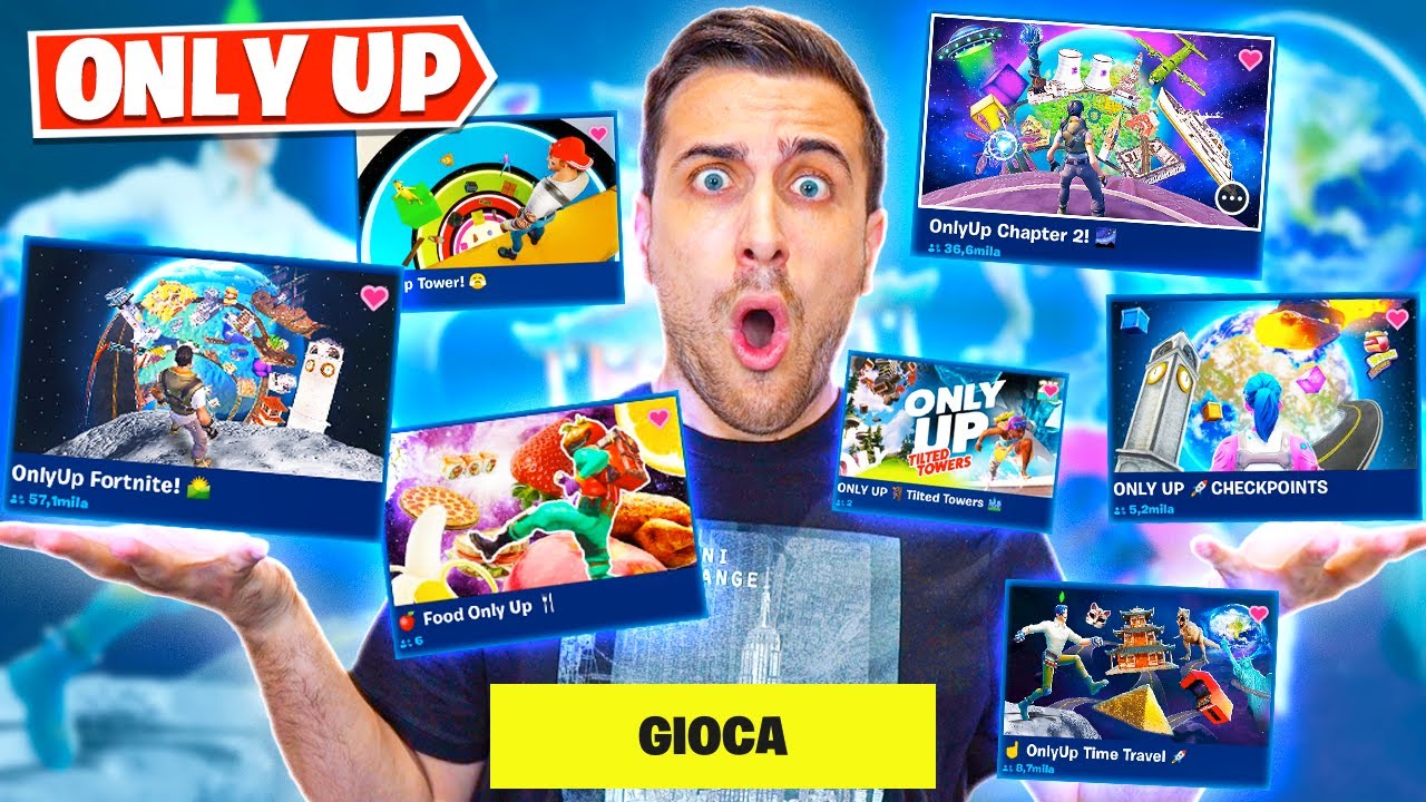Gioco a TUTTE le Mappe di Only Up su Fortnite e Scelgo la MIGLIORE! Fortnite ITA!
