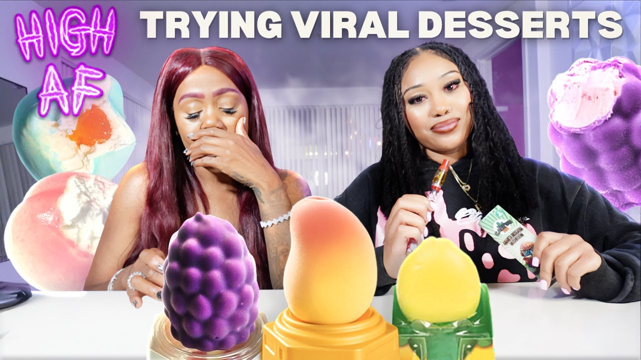 TRYING VIRAL TIKTOK ICE CREAM WITH MY MOM WHILE HIGH🍦😂