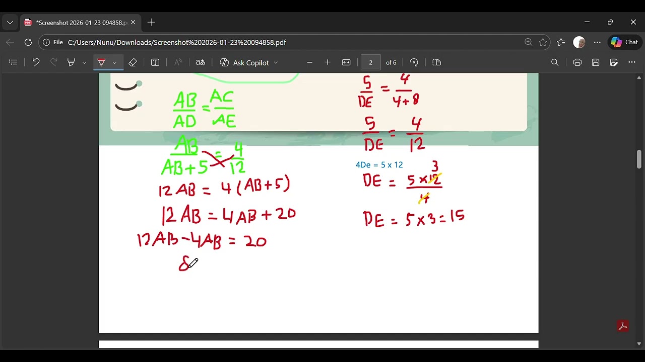 Penjelasan Kesebangunan Segitiga
