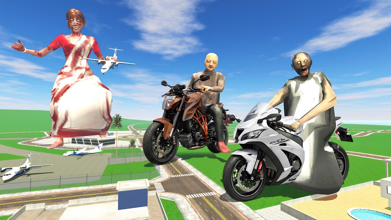 Franklin Found Giant Granny Bike - INDIAN BIKE DRIVING 3D