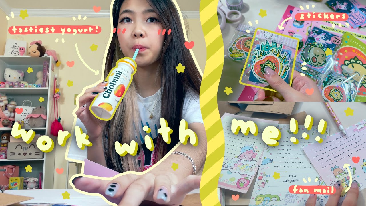A Day In My Life Catching Up on Work | New Prints n Packing n Letters | Tiffany Weng