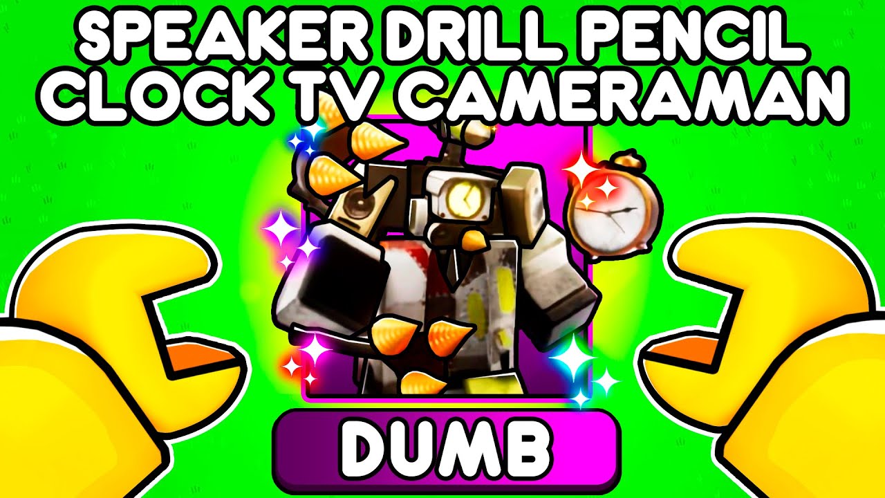 UNLOCKING Speaker Pencil TV Drill Cameraman in Toilet Tower Defense
