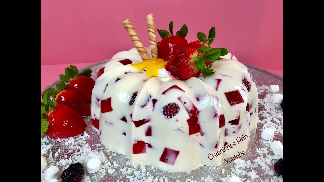 Gelatina de Yogurt Natural con Fresa🍓