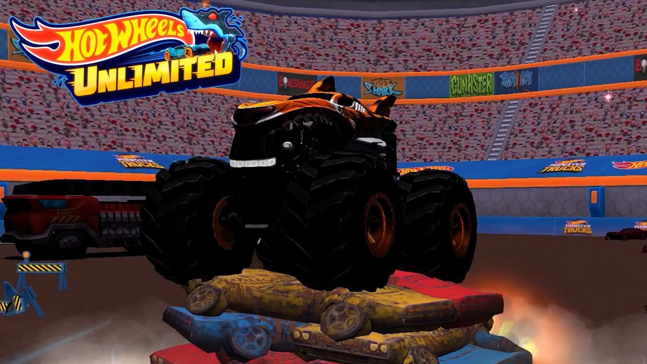 Hot Wheels Unlimited 2: Давайте устроим гонки на Blizzard Bashers и Gunkster Race на стадионе.