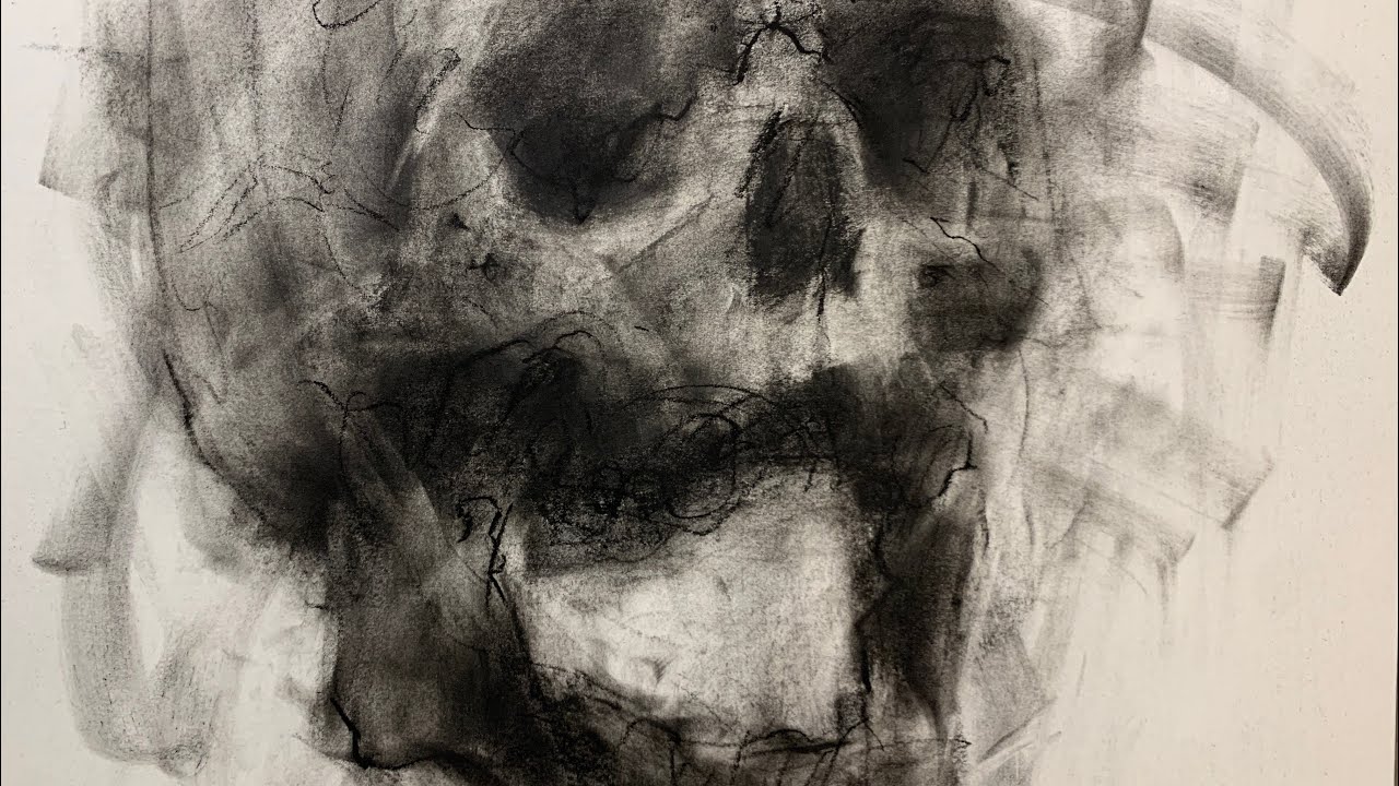 HOW TO DRAW A SKULL WITH CHARCOAL