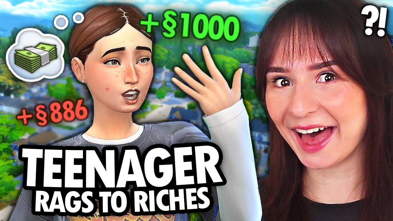 Can my TEENAGER survive a Rags to Riches challenge in The Sims 4?